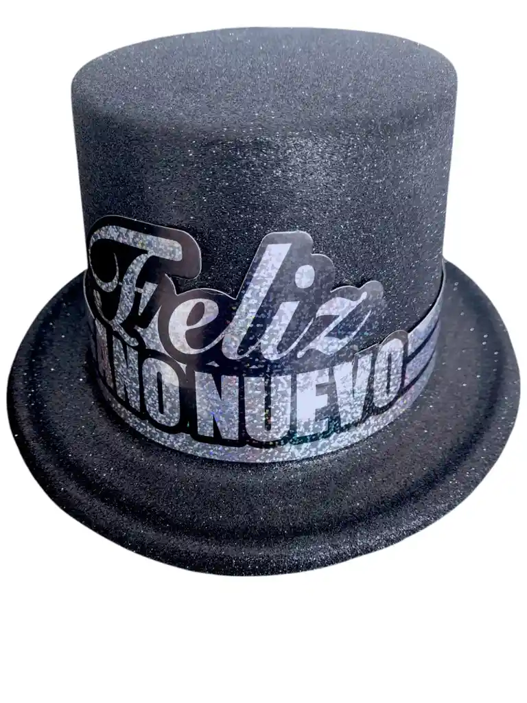 Sombreros Para Fiesta De Feliz Año Nuevo Color Negro X6 Und