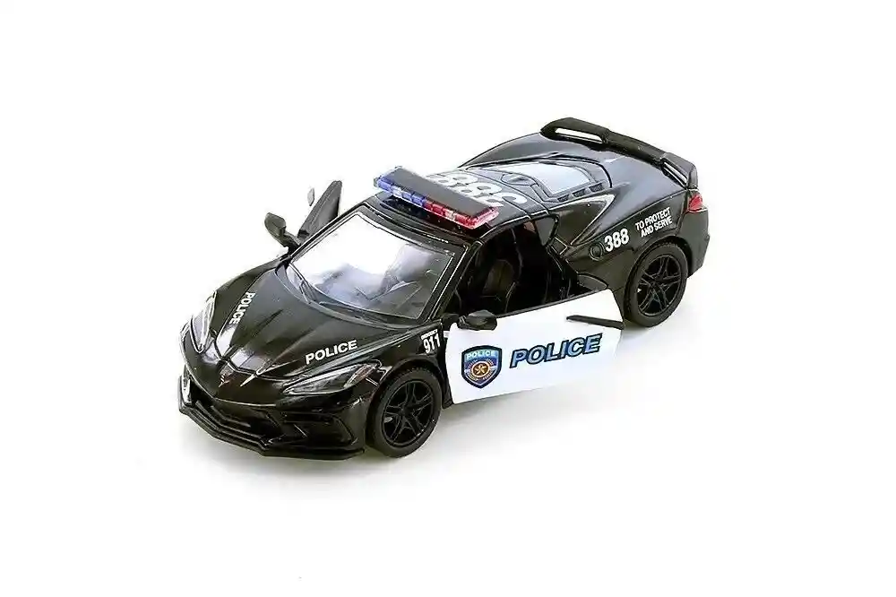 Carro Coleccionable Corvette Policía Deportivo