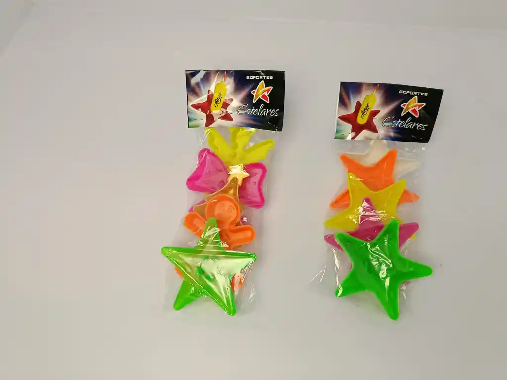 Soportes Plasticos Para Vela X 10 Unidades Colores Surtidos