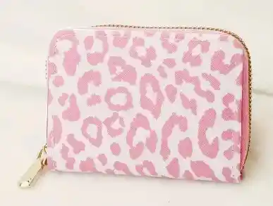 Monedero - Tarjetero Animal Print Rosa