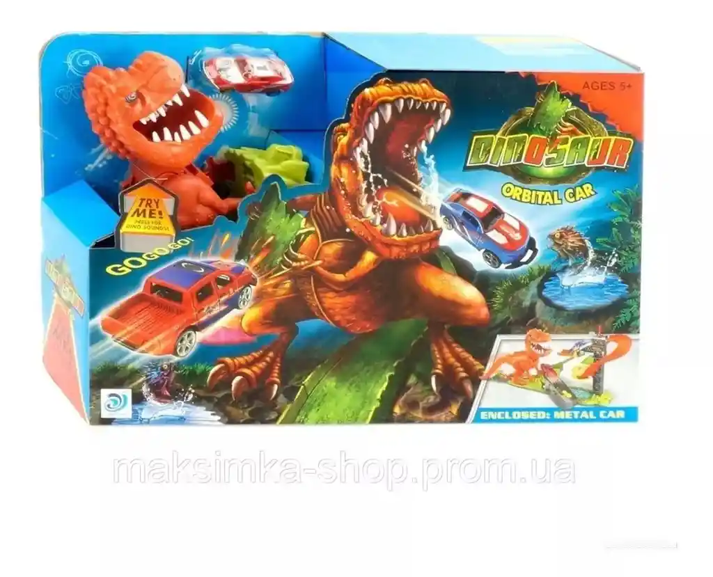 Pista De Carros Dinosaurio T-rex Gratis Un Hotwheels