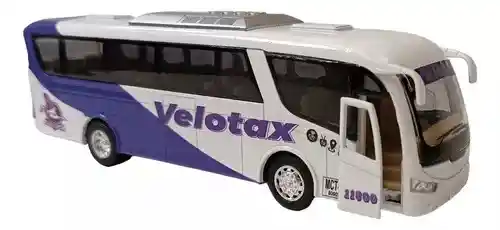 Carro Coleccionable Bus Troncal Metálico Velotax Modelo Coche Juguete Fiesta Regalos, Colección