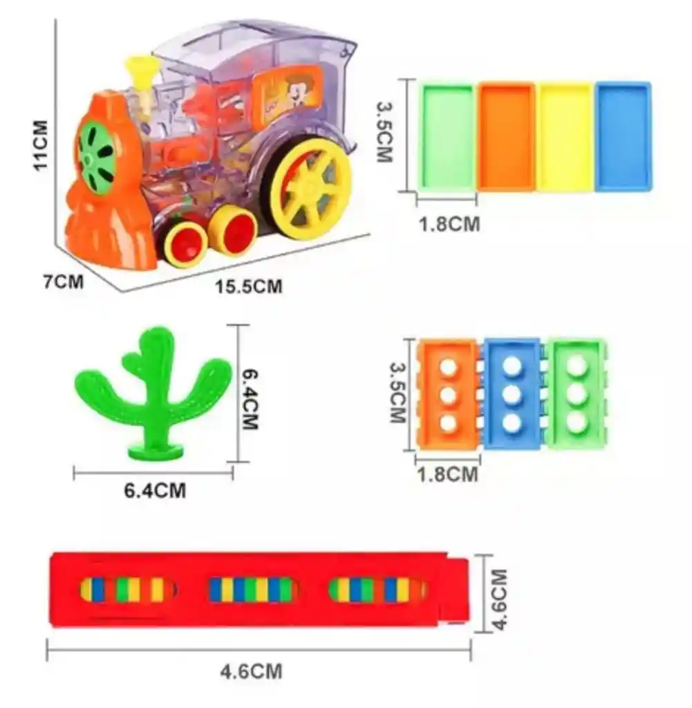 Juguete Tren Domino Electronico Automatico 60 Fichas