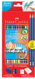 Colores Faber Castell Doble Punta 12 Lapices 24 Colores