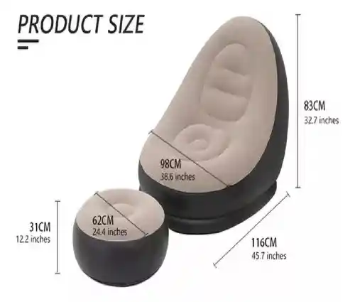 Sillon Inflable Con Reposa Pies.