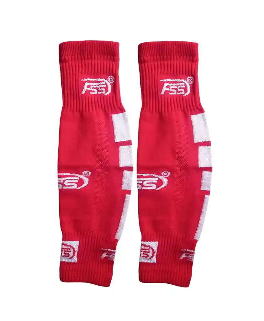 Medias Perneras Para Niño Niña Talla: 8-10 Fútbol Pantorrillera Fss - Rojo/blanco