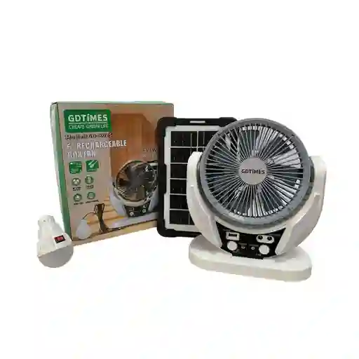 Ventilador Con Panel Solar Gd 8025