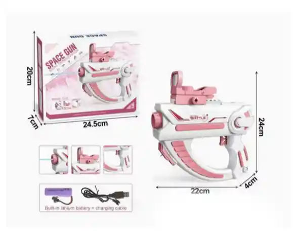 Pistola De Agua Automática De Juguete Para Niños Y Adultos Color Rosado
