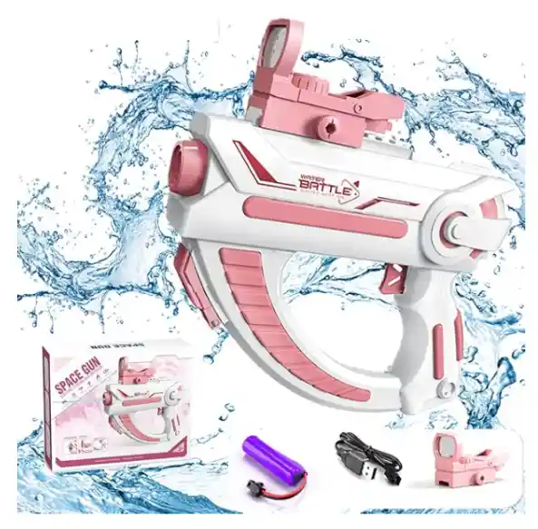 Pistola De Agua Automática De Juguete Para Niños Y Adultos Color Rosado