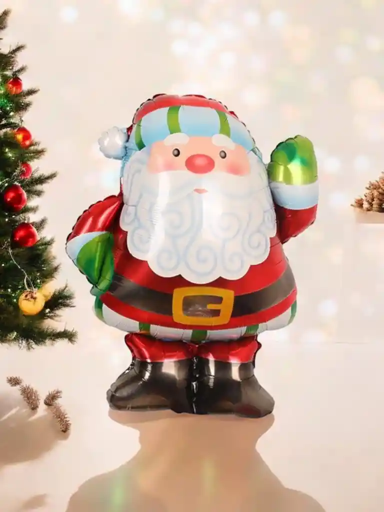 Globo Metalizado Papá Noel (1 Unidad Mediano)