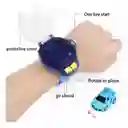 Reloj Con Carro A Control Remoto Navidad Niños Azul Claro