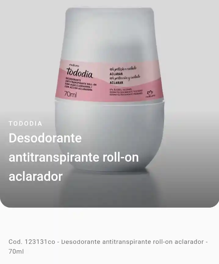 Natura - Desodorante En Roll-on - Aclarador