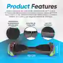 Malumeta Eléctrica Scooter Hoverboard Bluetooth Led 9 Inch