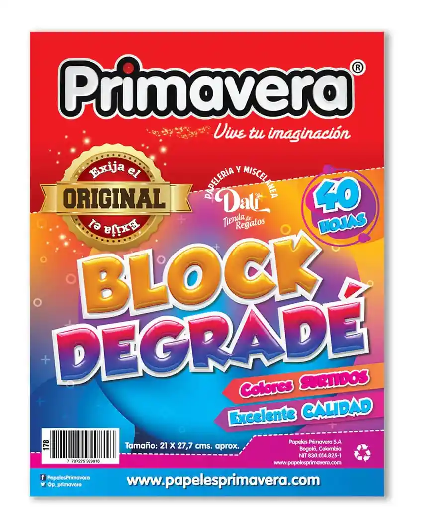 Block Hoja Iris Degrade Primavera