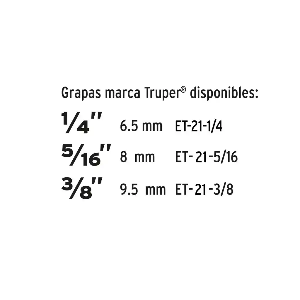 Engrapadora Tipo Pistola Para ¼",5/16", 3/8", Con 200 Grapas