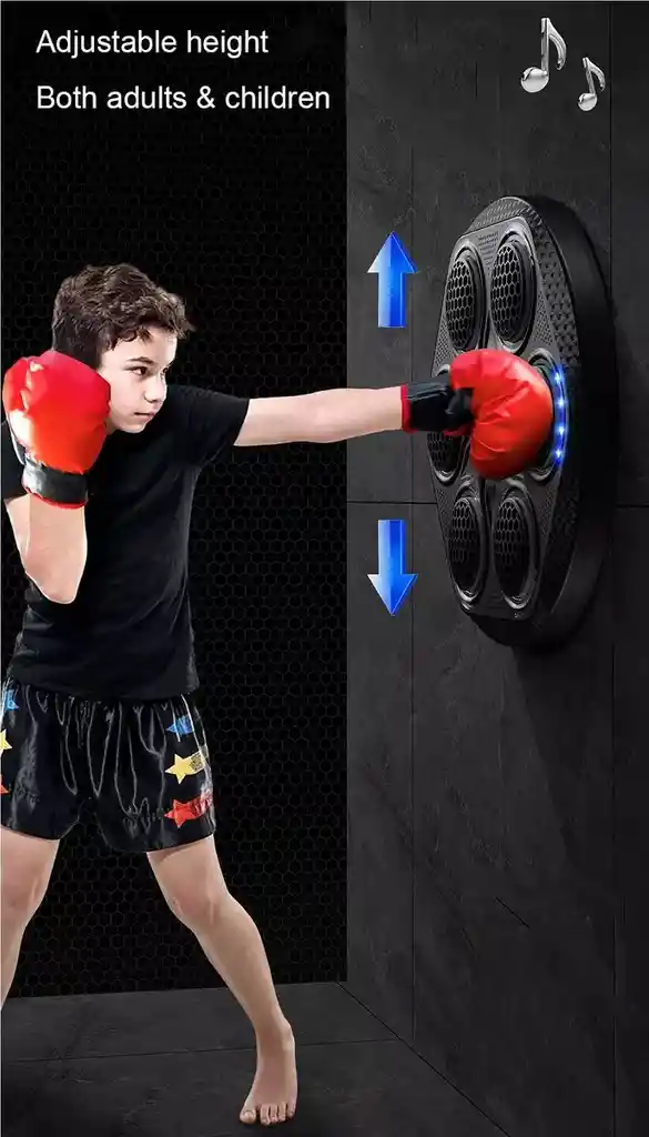 Máquina De Boxeo Musical Tablero Fit Con Guantes Qjb006