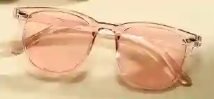 Lentes De Sol Clasicas Vintage Rosa Trasnparente