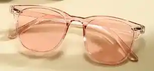 Lentes De Sol Clasicas Vintage Rosa Trasnparente