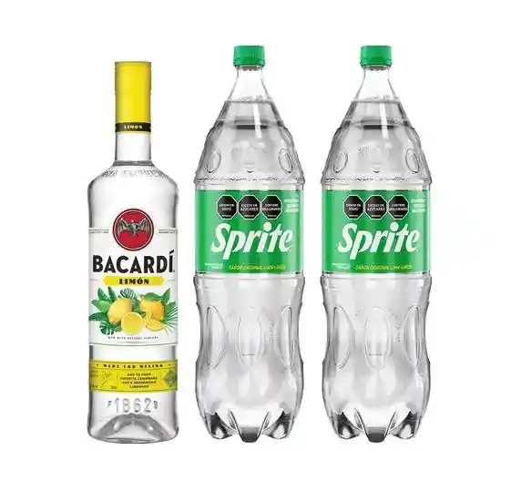 Combo Bacardì Ron Limòn + Gaseosa Sprite Sabor Original 1.5 L