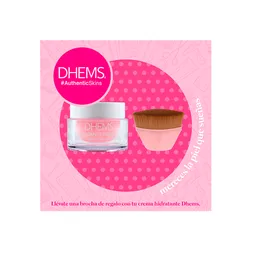 Kit Crema Hidratante Intensiva 50ml Dhems + Obsequio Brocha Kabuki