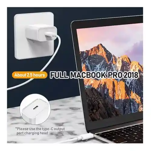 Cable Tipo C - Tipo C 1 Metro Repuesto Para Cargador De Macbook / Celular + Macbook + Portatil /