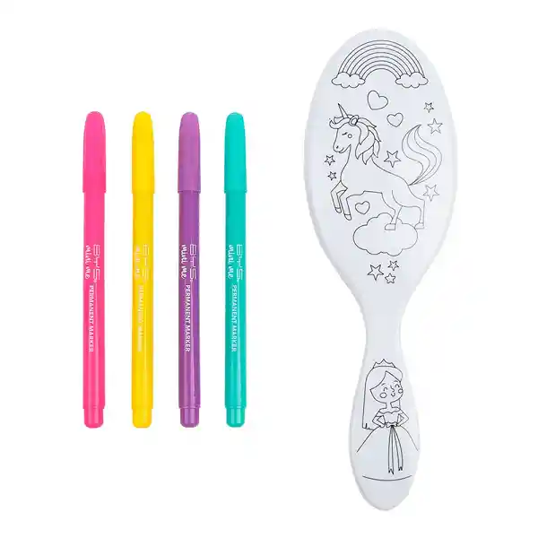 Cepillo Para Cabello Para Colorear Bys Mini Diy Colour In Brush Princess