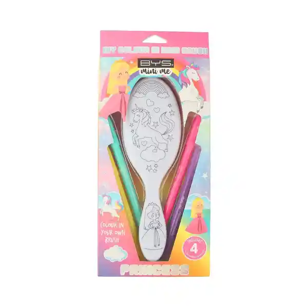 Cepillo Para Cabello Para Colorear Bys Mini Diy Colour In Brush Princess