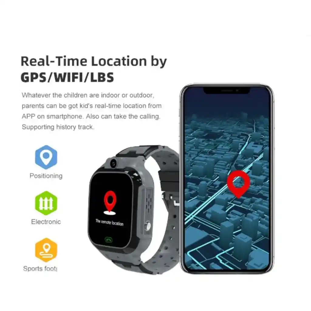 Smartwatch Reloj Inteligente Lt37 4g Con Gps Para Niños Azul