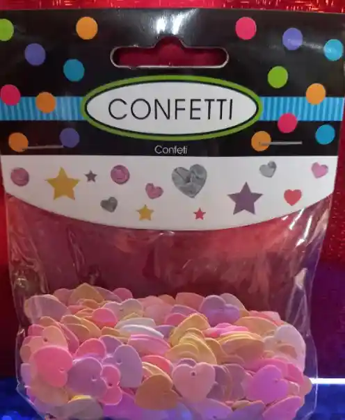 Confeti De Corazones Pastel