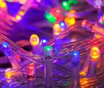 Luces De Navidad Luz Multicolor 200 Bombillos Aprox Lineal Cable Siliconado Extensión De Luz Decoración Navideña