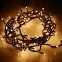 Luces De Navidad Luz Calida Amarilla 100 Bombillos Aprox Lineal Cable Verde Extensión De Luz Decoración Navideña