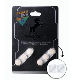 Vigorizante Natural Pills X5 + 1 Gratis Black Power
