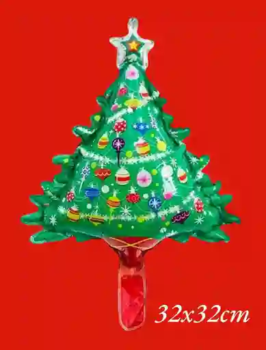 Globo Metalizado Árbol De Navidad (x1 Unidad Mediano)