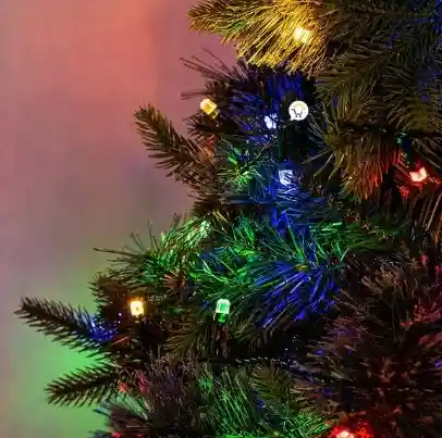 Luces De Navidad Luz Multicolor 100 Bombillos Aprox Lineal Cable Verde Extensión De Luz Decoración Navideña