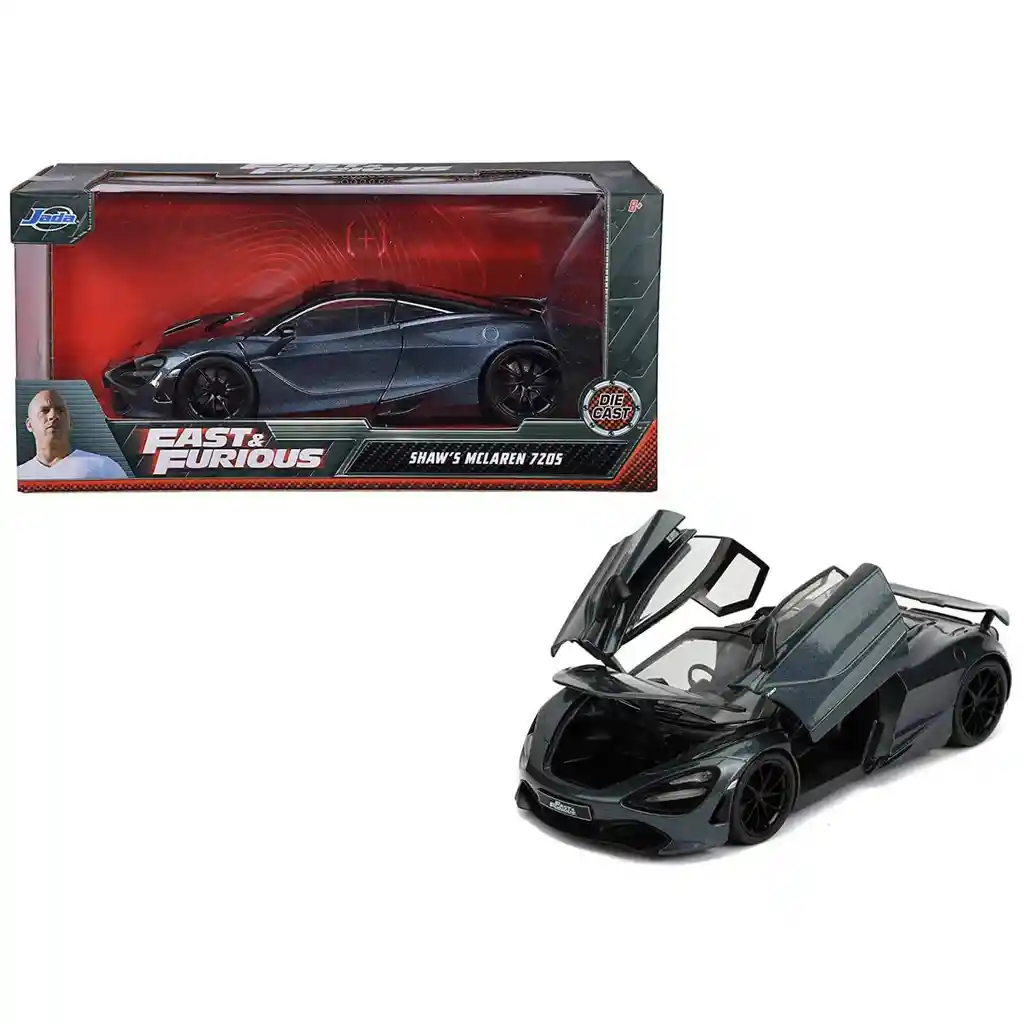 Carro Coleccionable Metálico Fast Furious Modelo Shaw´s Mclaren 720 S Vehículo De Fundición, Modelo Coche Juguete Fiesta Regalos, Colección