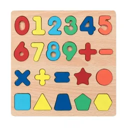 Juego Madera Numeros Figuras Objeto Encastre Desarrollo