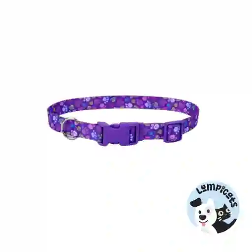 Coastal Perro Styles Huellas Morado Collar Small 5/8"