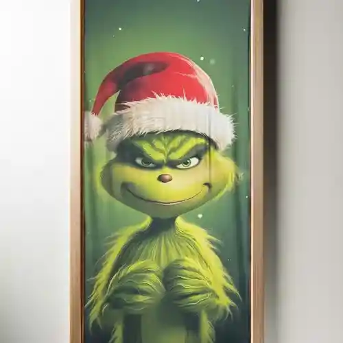 Decoración Navideña Cubre Puerta Ajustable Grinch Navidad