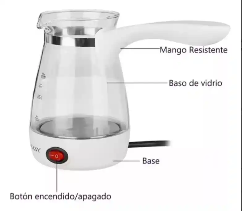 Hervidor Tetera Cafetera Electrica Sokany Ylw-606 Vidrio