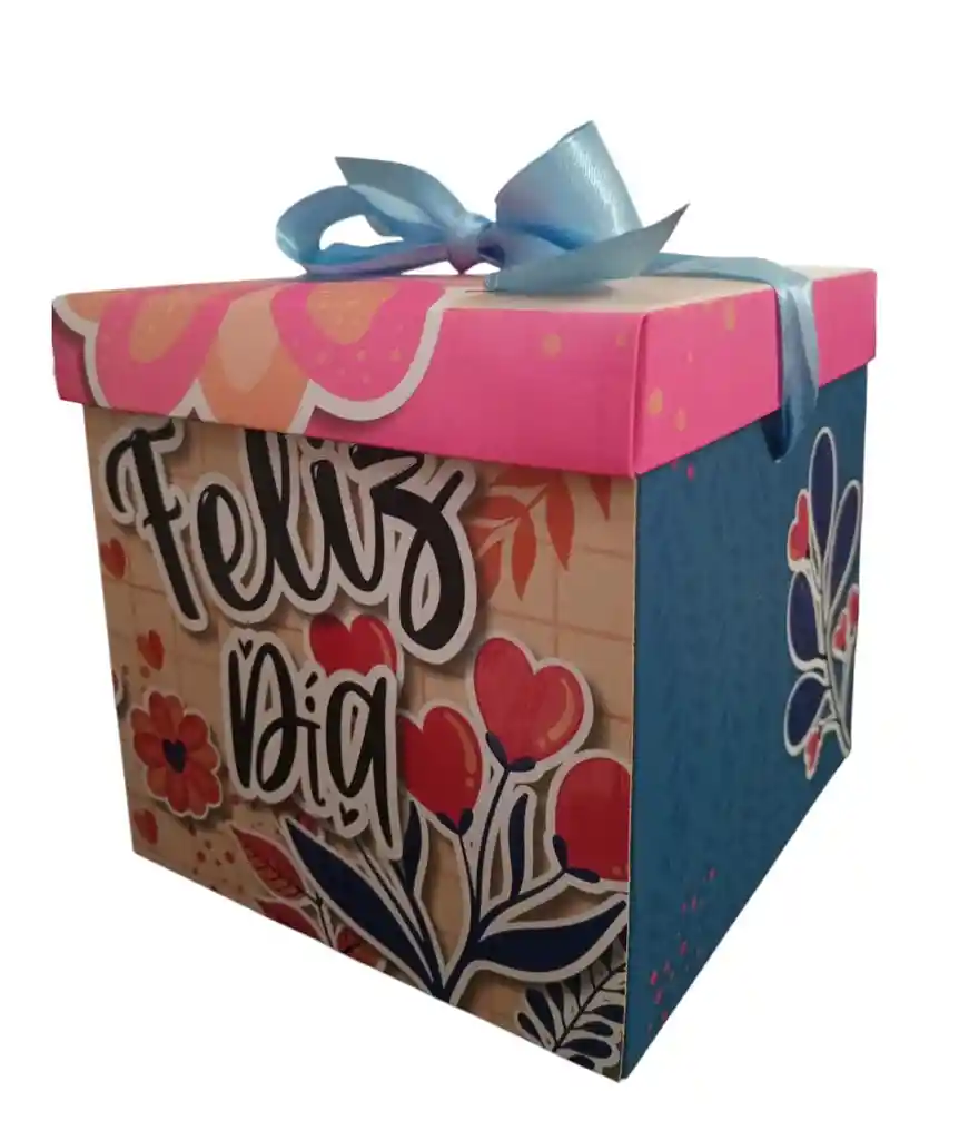 Caja De Regalo Mediana Con Cinta Para Cerrarla De Feliz Dia Para Mujer Ancho 15cm X Largo 15cm Feliz Cumpleaños, Con Cariño, Feliz Dia, Decoracion, Amistad, Caja, Cumpleaños, Amor, Amigos, Dia, Love, Regalo