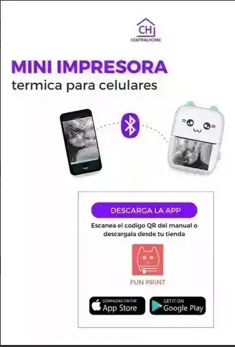 Mini Impresora Térmica Portátil Inalámbrico Para Celular