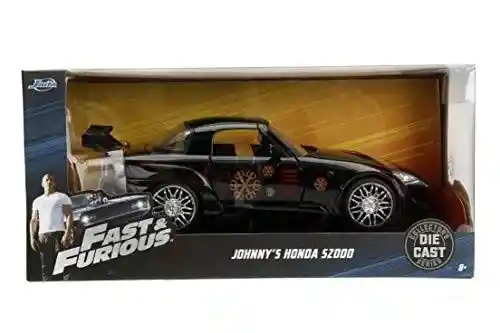 Carro Coleccionable Metálico Fast Furious Modelo Johnnys Honda S2000 Vehículo De Fundición, Modelo Coche Juguete Fiesta Regalos, Colección