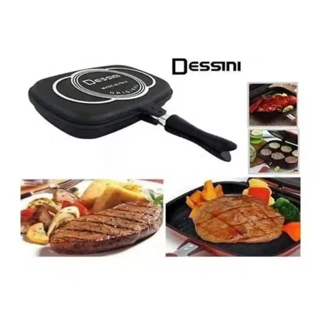 Sartén Doble Parrilla Dessini Italy Non Stick Pans 40 Ctms