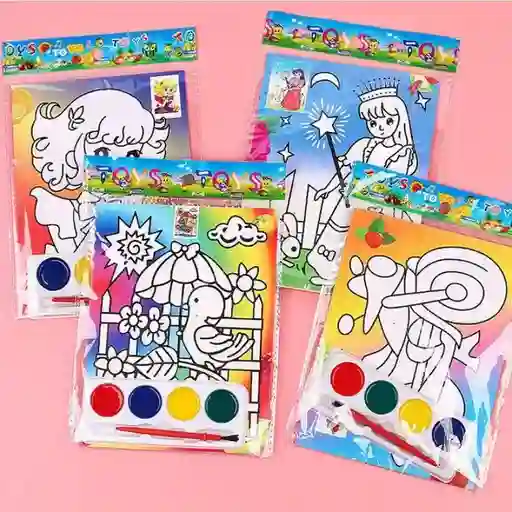 Cuadros Para Colorear Papel/ Niños/acuarelas