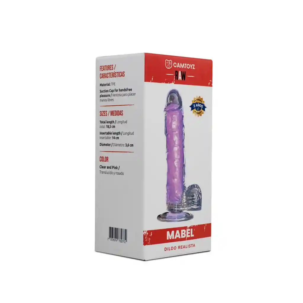 Dildo Realista Mabel Transparente Camtoyz