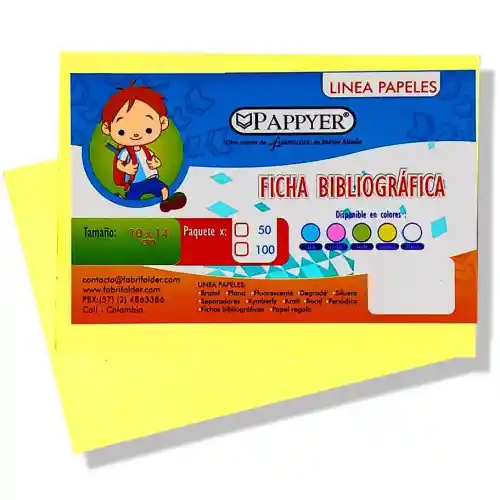 Ficha Bibliografica *50 Amarilla