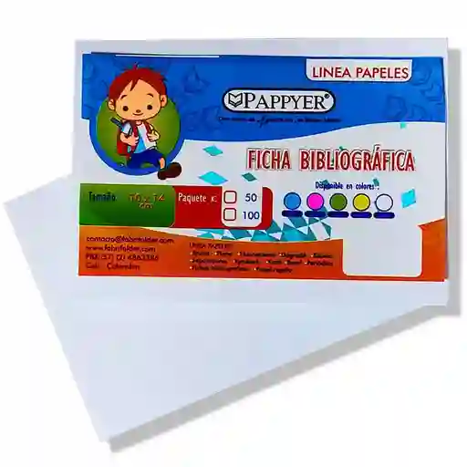 Ficha Bibliografica *100 Blanca