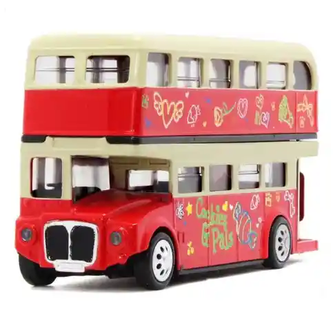 Carro Coleccionable Bus Londres Dos Pisos Modelo Coche Juguete Fiesta Regalos, Colección