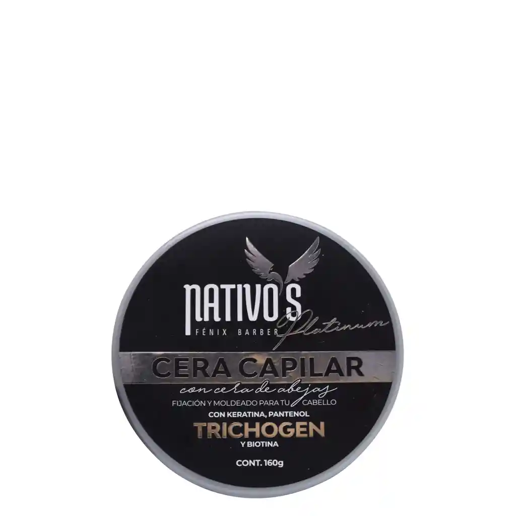 Nativos Cera Capilar Platinum Trichogen Plateada 160g