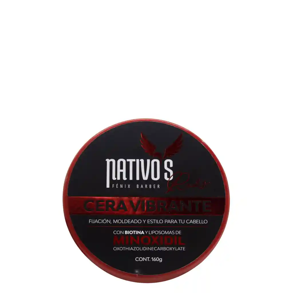 Nativos Cera Vibrante Red's Con Minoxidil Roja 160g